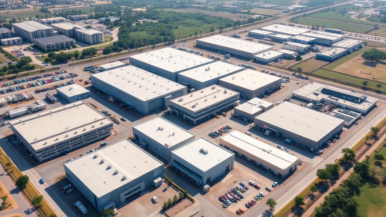 BDK Valves manufacturing facility aerial view